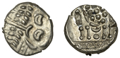 British Iron Age, DUROTRIGES, Uninscribed issues, silver Stater, Cranborne Chase type, disjointed head of Apollo...