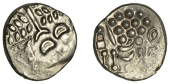 British Iron Age, DUROTRIGES, Uninscribed issues, ‘white gold’ Stater, Cranborne Chase type, disjointed head of...