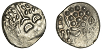 British Iron Age, DUROTRIGES, Uninscribed issues, ‘white gold’ Stater, Cranborne Chase type, disjointed head of...