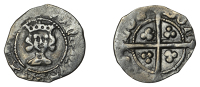 Henry IV (1399-1413), Heavy coinage, Halfpenny, London, 0.56g/5h (Withers 3; N 1352-3; S 1723-4). Legends weak, good...