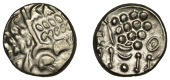 British Iron Age, DUROTRIGES, Uninscribed issues, ‘white gold’ Stater, Cranborne Chase type, disjointed head of...