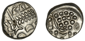 British Iron Age, DUROTRIGES, Uninscribed issues, ‘white gold’ Stater, Cranborne Chase type, disjointed head of...
