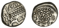 British Iron Age, DUROTRIGES, Uninscribed issues, ‘white gold’ Stater, Cranborne Chase type, disjointed head of...