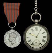 An outstanding Second War George Medal awarded to Mr. Archibald Cook, an Engine Driver with the London, Midland and...