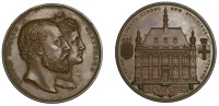 City of London School, New Buildings Opened, 1882, a bronze medal by J.S. & A.B. Wyon for the Corporation of the...