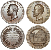 International Exhibition of all Fine Arts Industries and Inventions, London, 1874, a bronze medal by G.T. Morgan...