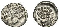 British Iron Age, DUROTRIGES, Uninscribed issues, silver Stater, Spread Tail type, disjointed head of Apollo...