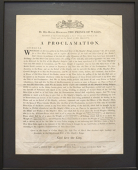 H.R.H. the Prince of Wales, as Regent, an original Proclamation, 1 March 1817, commanding that no old silver coin of...