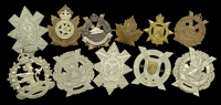 Assorted Canadian Scottish Military Badges.
A good selection including a King’s crown cast white metal ‘Lorne...