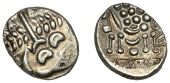 British Iron Age, DUROTRIGES, Uninscribed issues, silver Stater, Spread Tail type, disjointed head of Apollo...