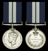 A Second War D.S.M. awarded to Regulating Petty Officer H. A. Gibney, H.M.S. Cleopatra, for gallantry during an...