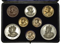 Edward VII, Accession/Coronation, 1901/2 a set of white metal medals (8), by A. Fenwick, conjoined crowned busts...