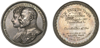 Edward VII, Coronation, 1902, a silver medal by J. Carter, conjoined busts left, rev. engraved (New Brighton Tower...