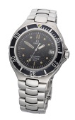 Omega. A stainless steel automatic wristwatch with date and bracelet, Ref. 368.1062, Seamaster, circa...