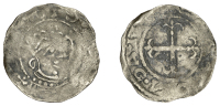 Prince Henry (1139-1152), Penny, Cross Fleury type, Carlisle, Ricard, [nen]ci c[on], crowned bust right, holding...