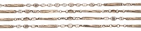 A long chain necklace, of pierced fancy-link design, length 146cm. 	 £500-£800
