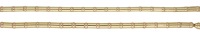 An 18ct gold combination necklace and bracelet suite, designed as a continuous series of cylindrical and spherical...