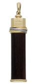 An 18ct gold ‘Touch Wood’ pendant by Cartier, circa 1980, designed as a lucky charm pendant, the wooden baton...