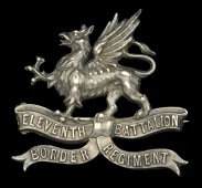 11th (Lonsdale) Battalion, Border Regiment, Officer’s Cap Badge.
A very good and scarce die-stamped silver...