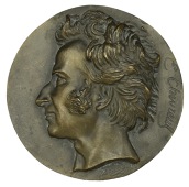 FRANCE, Michel-Eugène Chevreul, 183[4], a uniface cast bronze maquette by P.-J. David d’Angers [Eck et Durand],...