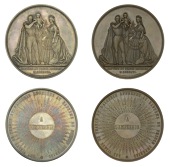 FRANCE, Baptême du Prince Impérial [Baptism of the Prince Imperial], 1856, a presentation pair of silver and...