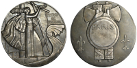 FRANCE, Municipalité de Paris, c. 1930, an Art Déco silver medal by P.-M. Dammann, symbolic figure of Paris...