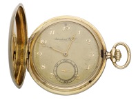 International Watch Co. A gold hunting cased keyless watch, circa 1920.
Movement: lever escapement, no....