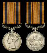 The important and well-documented South Africa 1877-79 medal awarded to Lieutenant J. Masterman, Royal Navy, who was...