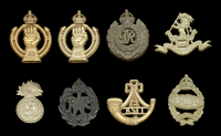Plastic Economy Cap Badges.
Assorted (8) Second War era plastic examples including: King’s Shropshire Light...