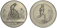 FRANCE, Sport Vélocipedique [Cycling Sport], c. 1885, a plated bronze award medal, unsigned [by F.-C.-V. de...