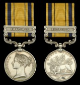 The South Africa 1877-79 medal awarded to Private W. Green, 1st Battalion, 24th Regiment of Foot, who was killed in...