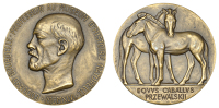 FRANCE, Edouard bourdelle, a bronze medal by A. Tremont, head right, legend around, rev. pair of Przewalski horses...