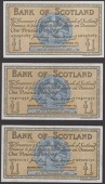 Bank of Scotland, £1 (10), dates ranging from 1st to 14th September 1955, prefixes E, F, G, H, I, J, K, L, M, N,...