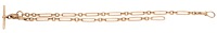 A 9ct gold Albert chain, 1929, the trombone-link chain with T-bar fitting and swivel clasp terminals, Birmingham...