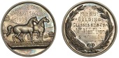 SCOTLAND, Marnoch and Cornhill Agricultural Society, 1935, a silver award medal by J. Moore, pair of horses standing...