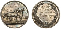 SCOTLAND, Marnoch and Cornhill Agricultural Society, 1935, a silver award medal by J. Moore, pair of horses standing...