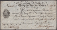 Chipping Norton Bank, for Corgan, Paget & Mathews, £5, 8 May 1816, serial number 3842, Corgan signature, a few...