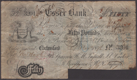 Essex Bank, Chelmsford, for B. Sparrow, W.M. Tufnell, J. O. Parker, R. Woodhouse & W. N. Tufnell, £50, 17 November...