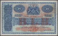 British Linen Bank, £20, 9 March 1931, serial number S/3 4/261, manuscript signatures on behalf of both the...