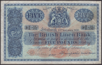 British Linen Bank, £5, 15 November 1938, serial number H/6 14/176, printed signature of Dempster, and manuscript...