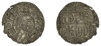 Kings of Mercia, Offa (757-96), Penny, Light coinage, London, Dud, +offa rex +, bust right breaking legend, rev....