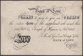 Bank of Love, a note denominated only in ‘love’, promising to ‘pay to you on Demand the entire Love of the...