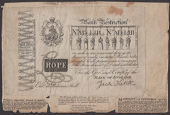 Bank Restriction Bill, an original copy of the 'Anti-Hanging note', 1819, a satirical note designed by George...