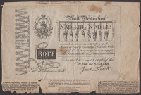 Bank Restriction Bill, an original copy of the 'Anti-Hanging note', 1819, a satirical note designed by George...