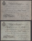 Bank of Elegance, C.M’Alpine, 47 or 48 Threadneedle St, London, a series of skit notes for £50 (3), £10,000,...