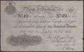Bank of Fashion, J. Money, 49 Threadneedle St and 13 Fleet St, London, a skit note for £100, dated 24 October 1823,...