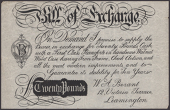 Bill of Exchange, W.A.Bezant, 12 Victoria Terrace, Leamington, a skit note for £20, ND (likely mid to late 19th...