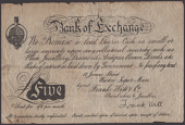 Bank of Exchange, Frank Witt & Co., 17 James Street, Weston Super Mare, a skit note for £5 (or ⅛ per month)...