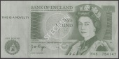 Bank of Fanland, a huge format skit note for 1 Joker, in the style of a green £1 note, promising to ‘prove that...