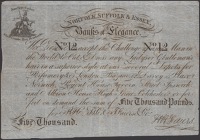 Norfolk, Suffolk & Essex, Banks of Elegance, a note denominated £5,000 advertising the hairdressing services of the...